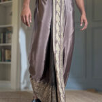 Bonedi Brown Pujo Dhoti