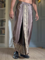 Bonedi Brown Pujo Dhoti