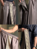Bonedi Brown Pujo Dhoti - Image 13