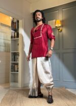 Thakurbari Tassar Pujo Dhoti - Image 4