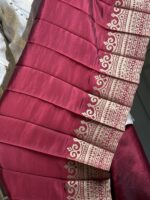 Maharaja Maroon Pujo Dhoti - Image 9