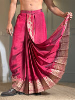 Maharaja Maroon Pujo Dhoti